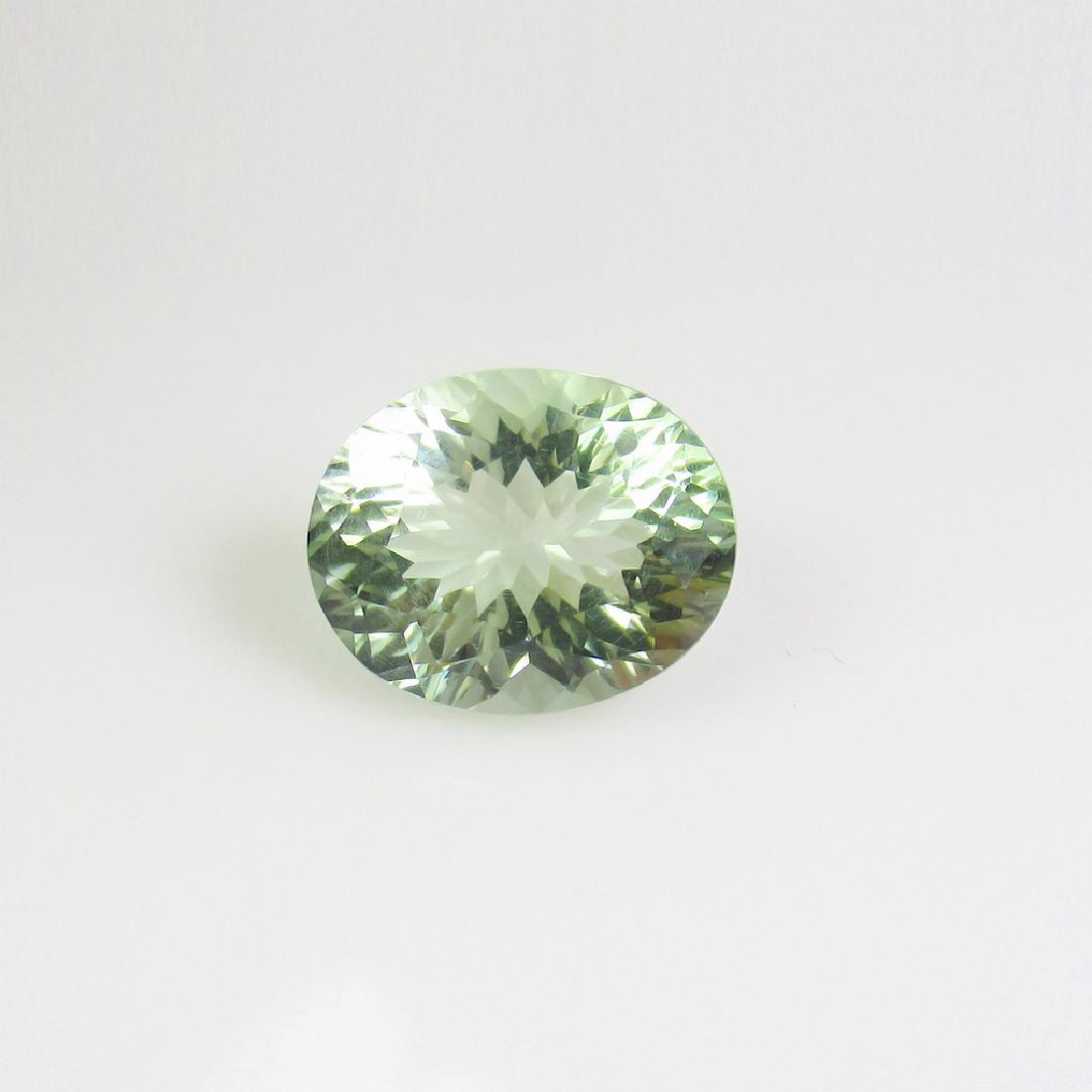 3.55 Ct Genuine Green Beryl 11X9 mm Concave Oval Cut (1 of 2)