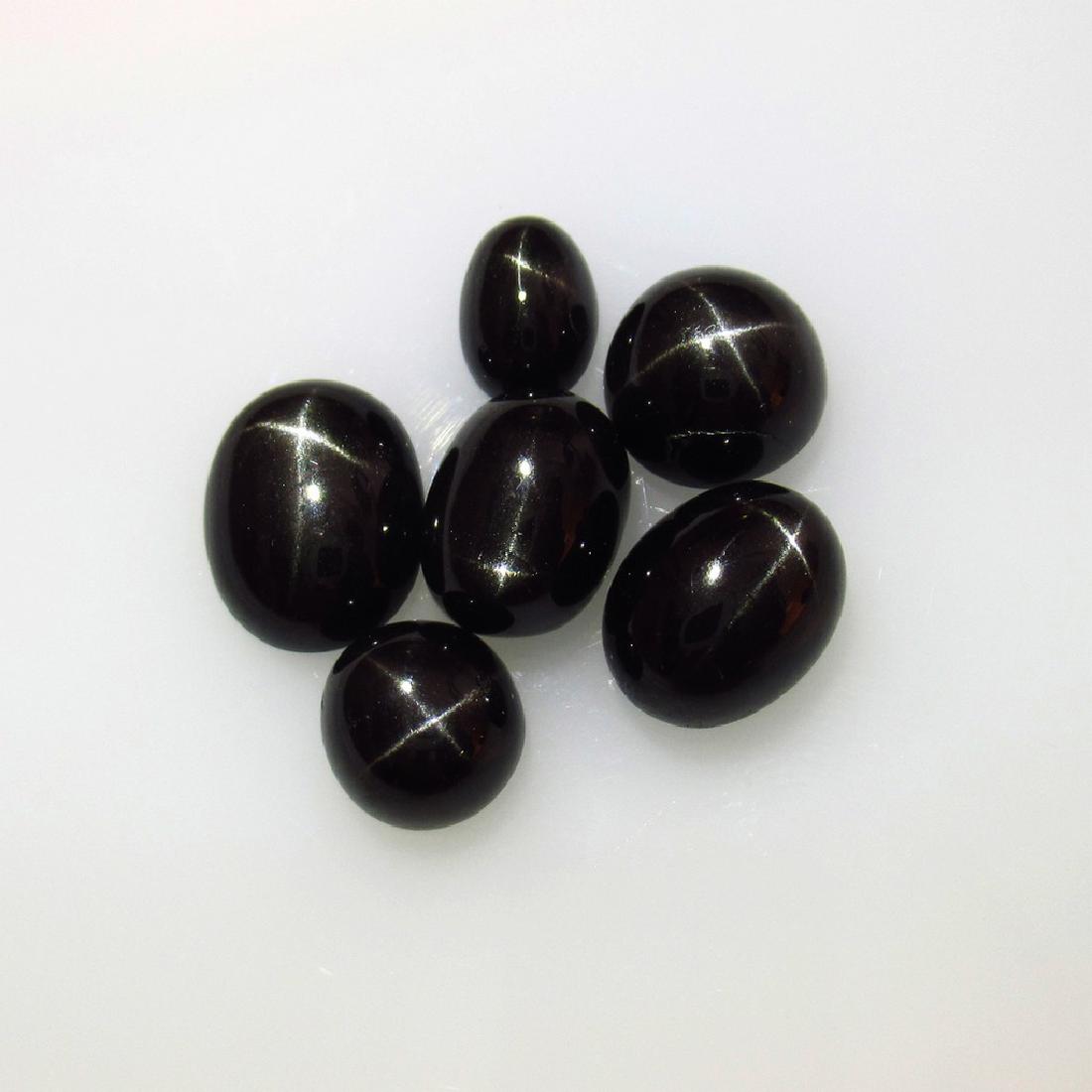 15.14 Ctw Natural 6 Black Star Oval Set (1 of 2)