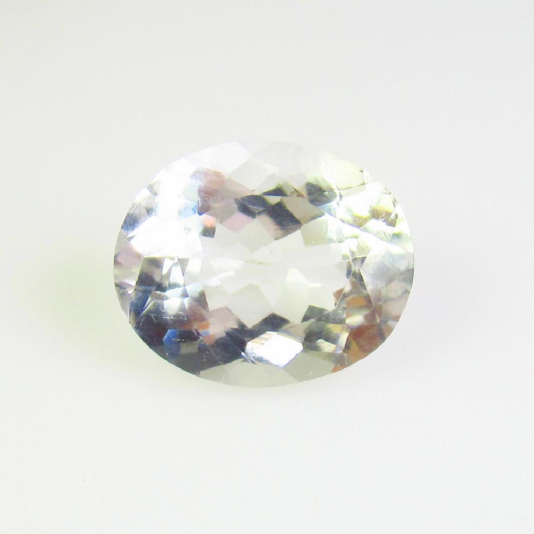 3.16 Ctw Natural White Rock Crystal 11X9 mm Oval Cut (1 of 2)