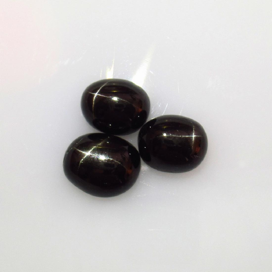 13.05 Ctw Natural 3 Black Star Oval Set (1 of 2)