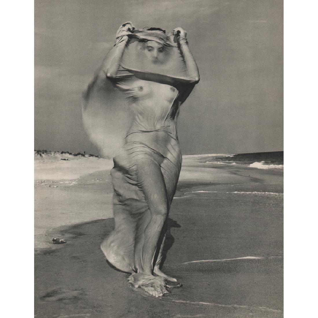 ANDRE DE DIENES - Nude: Artist: ANDRE DE DIENES Print Title: Nude Medium: Sheet-fed Gravure Printing Date: 1950s Printed in France Image size approx. 9 x 9.5 inches Andre De Dienes (1913-1985) was a Hungarian photographer, n