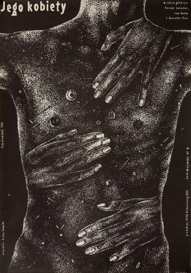 Escapade: ID 40725 SKU 119865 DATE 1981 COUNTRY Poland SIZE APPROX A1 23 x 33 INCHES ARTIST Lech Majewski CONDITION Fine (Rolled) Wild Majewski art f/ Schmidt East German d