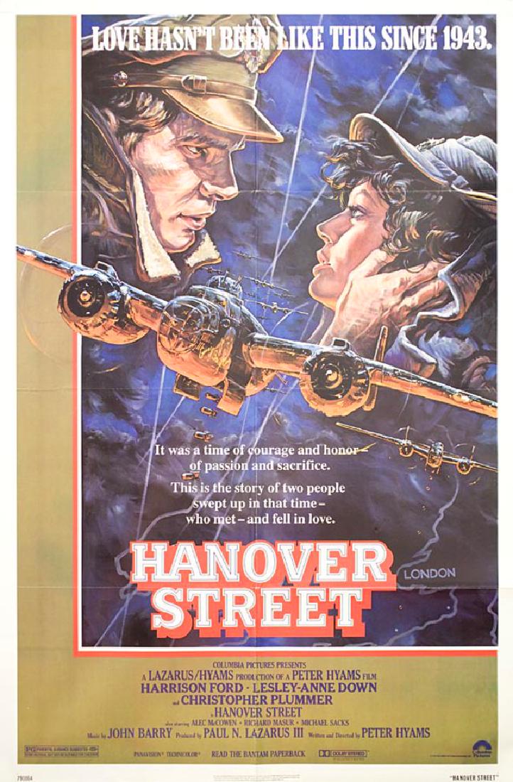 Hanover Street: ID 12779 SKU 78563 DATE 1979 COUNTRY USA SIZE APPROX One Sheet 27 x 41 INCHES ARTIST John Alvin CONDITION Fine (Folded) Alvin art f/ Harrison Ford WWII drama <