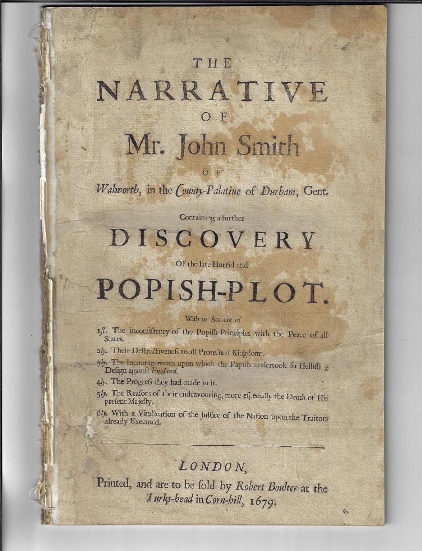 1679 English Horrid English Popish Plot (1 of 2)
