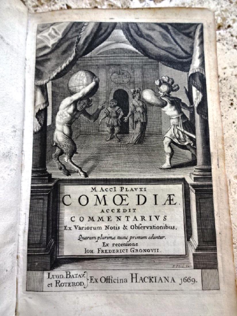 1669 Vellum Bound Book PlautusComoediae (1 of 4)