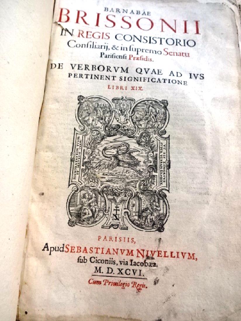 1596 Brisson Law Book In Regio Consistorio (1 of 3)