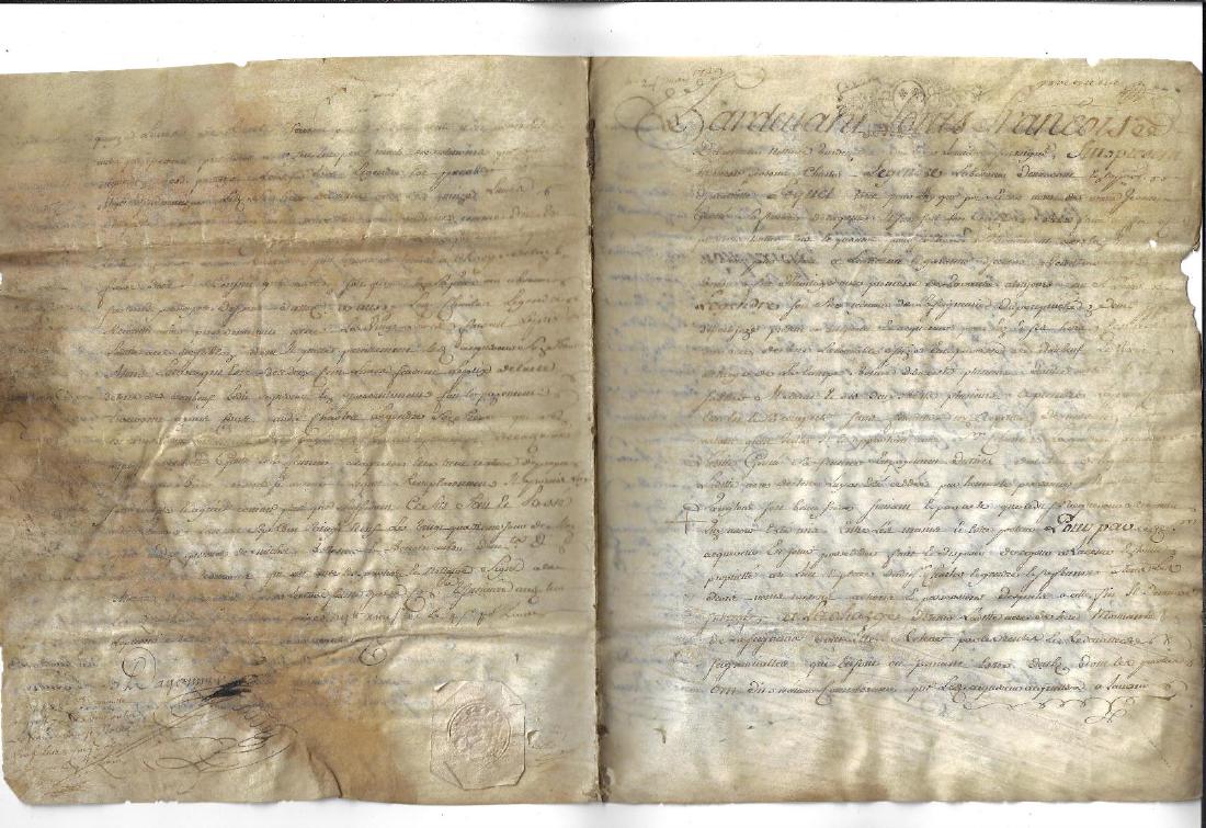 17th C French Vellum Manuscript (1 of 2)