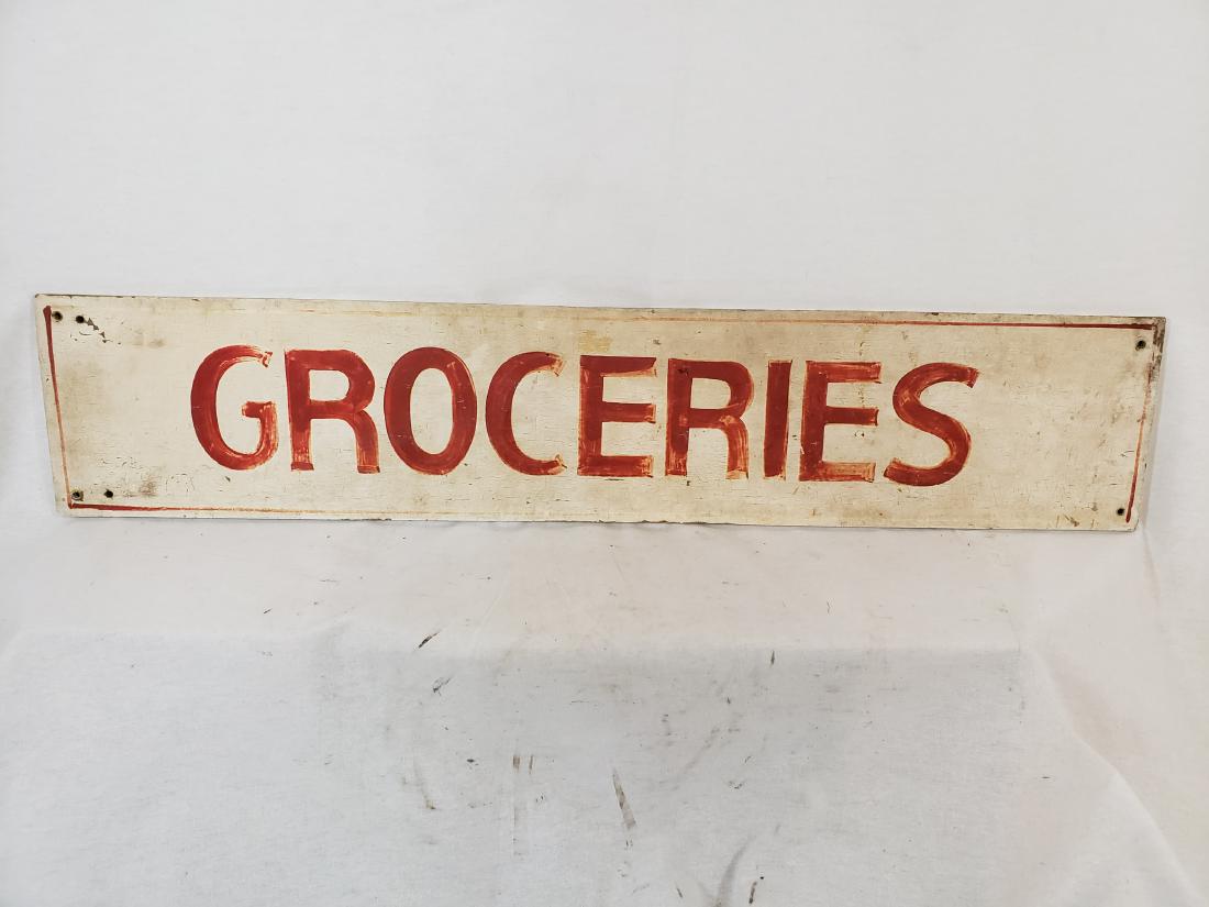 Country store GROCERIES sign ca 1940's (1 of 4)