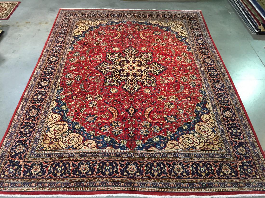 EXQUISITE AUTHENTIC PERSIAN SAROUK RUG 9'.8"X12'.8" (1 of 10)