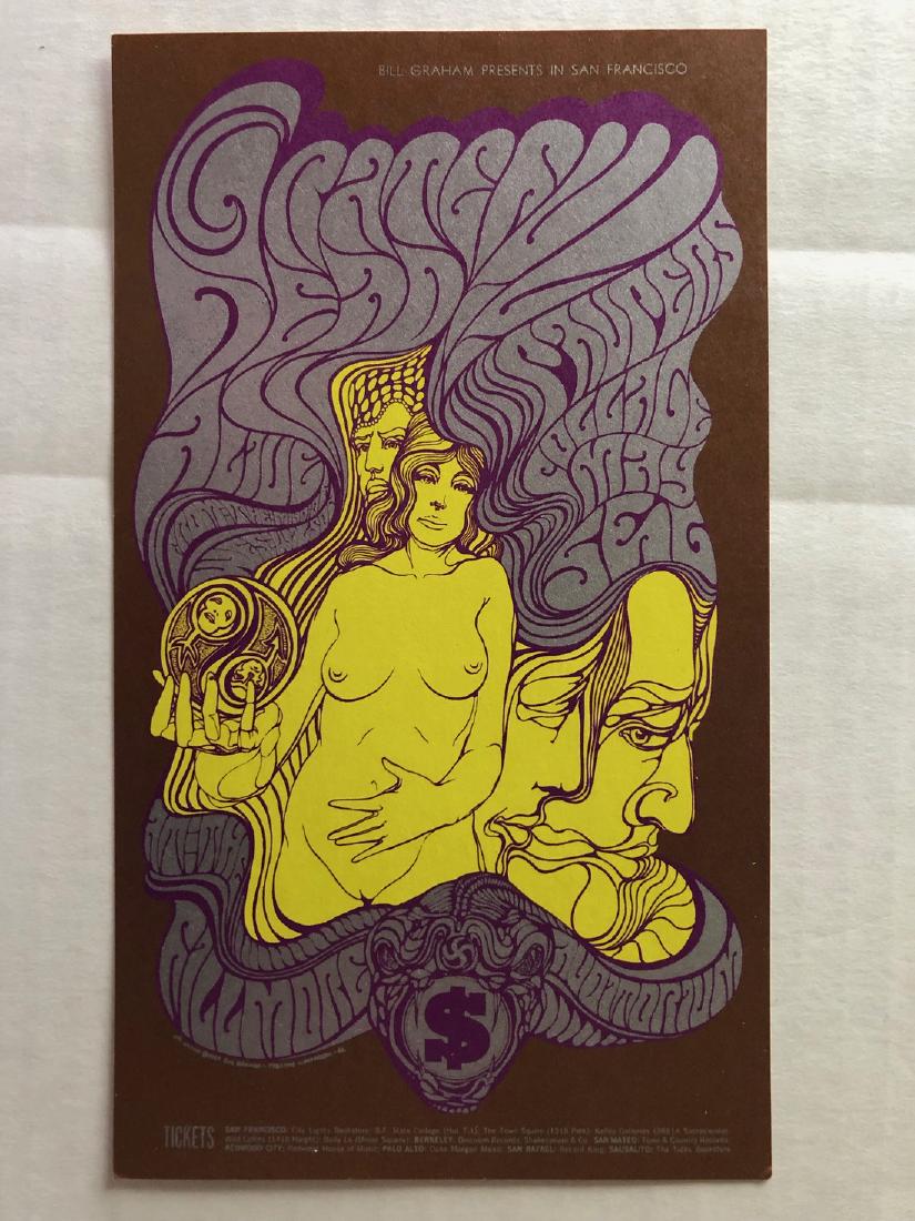 BILL GRAHAM BG62 GRATEFUL DEAD - Wes Wilson: Title: BILL GRAHAM BG62 GRATEFUL DEAD - Wes Wilson Size/Format: POSTCARD BILL GRAHAM BG62 GRATEFUL DEAD - Wes Wilson Reserve: $12.00 Shipping: Domestic: Flat-rate of $6.69 to anywhere within the conti