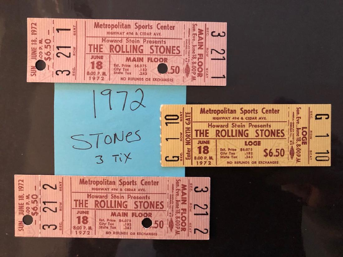 1972 ROLLING STONES UNUSED TICKET STUBS: Title: 1972 ROLLING STONES UNUSED TICKET STUBS Size/Format: 1972 ROLLING STONES UNUSED TICKET STUBS from Metropolitan Sports Center in Minneapolis Reserve: $200.00 Shipping: Domestic: Flat-rate of $9.