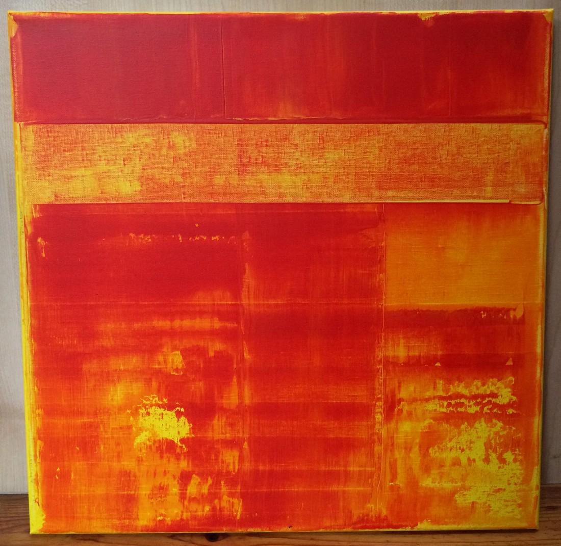 Maria Gasior Trio red abstraction: Title: Trio red abstraction Artist: Maria Gasior Medium: 40x40 cm Dimensions: painting on canvas, made with acrylic paints Reserve: $40.00 Shipping: Domestic: Flat-rate of $40.00 to anywhere within t