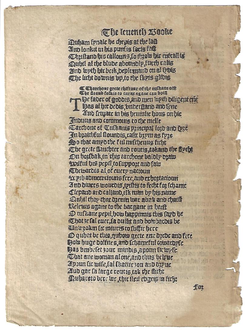 1553 Englished Leaf Virgil Aeneid (1 of 2)