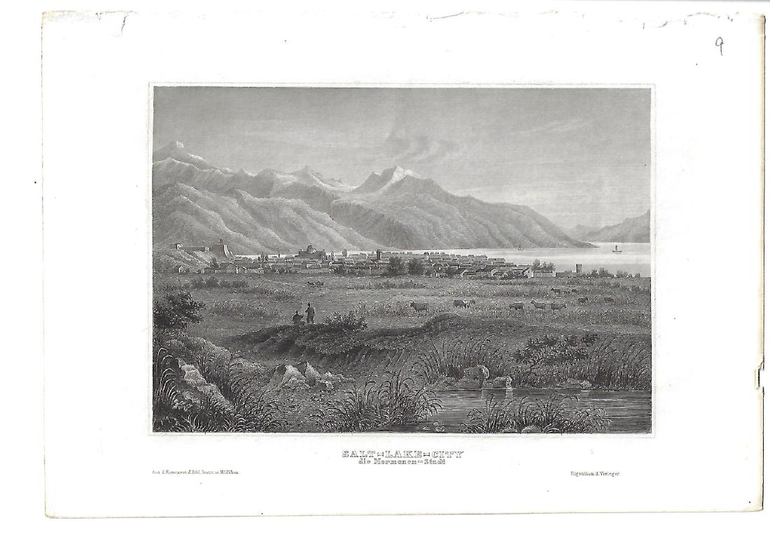 1850 View of Salt Lake City Mormon State (1 of 1)