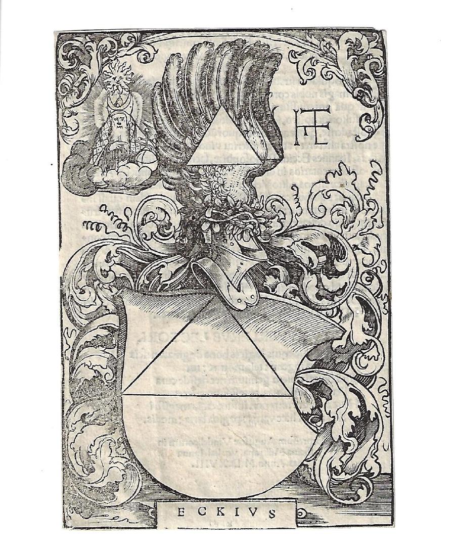1518 Engraved Emblem Johann Von Eck (1 of 2)