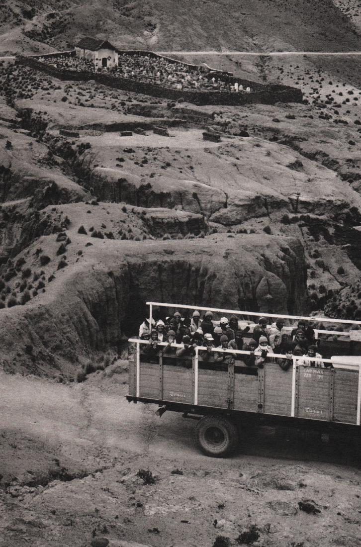 SEBASTIAO SALGADO - Bolivia, 1983: Artist: SEBASTIAO SALGADO Print Title:Bolivia, 1983 Medium: photolithograph Printed in: France, 1986 Image Size: approx. 11 x 7” Sebastião Ribeiro Salgado Júnior is a Brazilian social documentary 