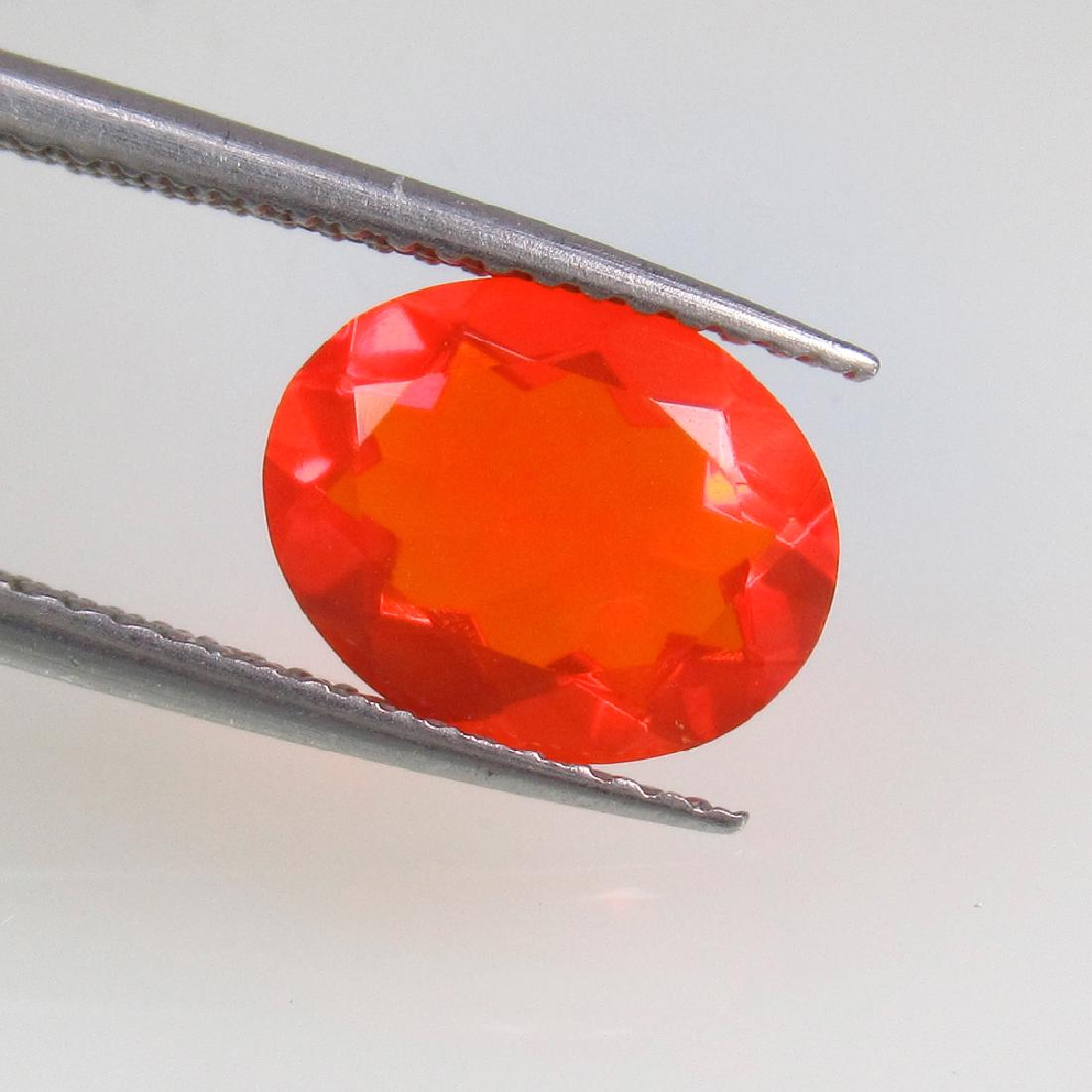 1.58 Ct Genuine Ethiopian Faceted Orange Fire Opal 10X8 (1 of 4)