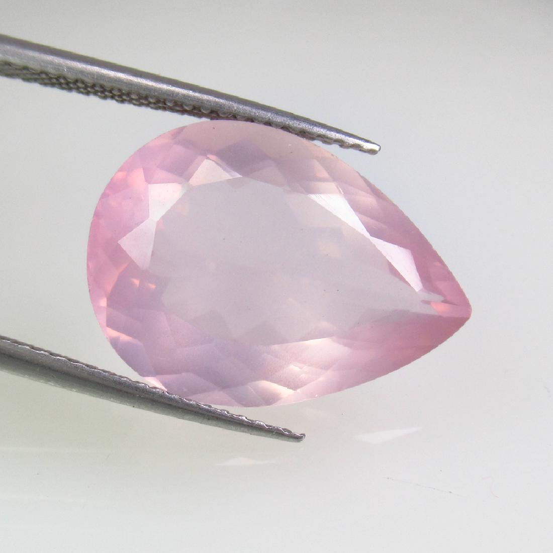 10.09 Ct Genuine Rose Quartz Pear Cut (1 of 2)