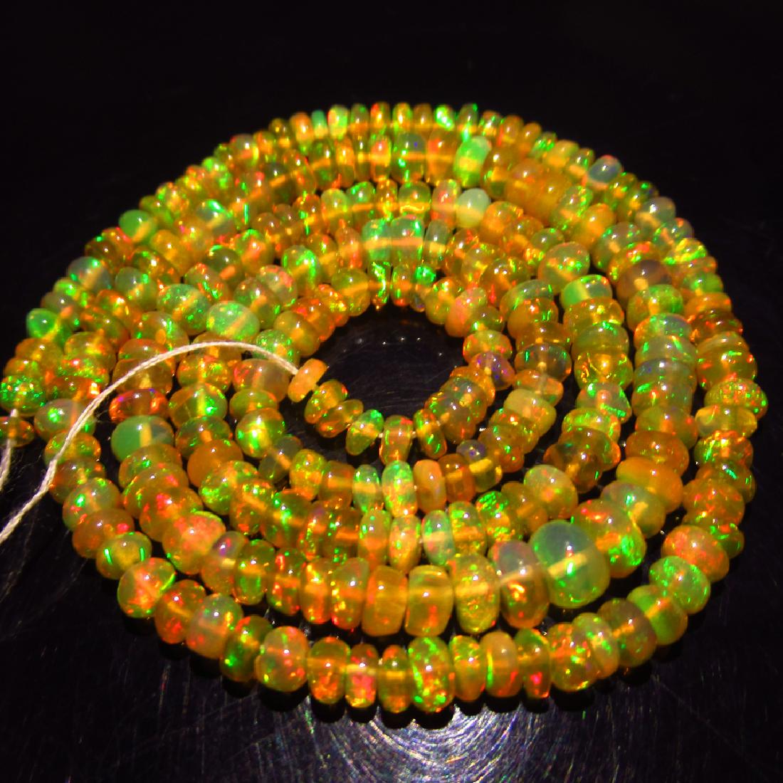28.41 Ct Genuine 231 Drilled Round Fire Opal Beads (1 of 3)