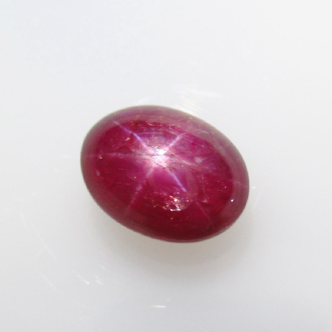 3.38 Ct Genuine Six Line Star Ruby Oval Cab (1 of 2)