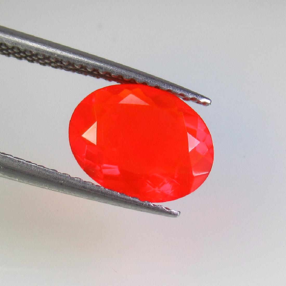 1.15 Ct Genuine Ethiopian Faceted Orange Fire Opal Oval (1 of 2)