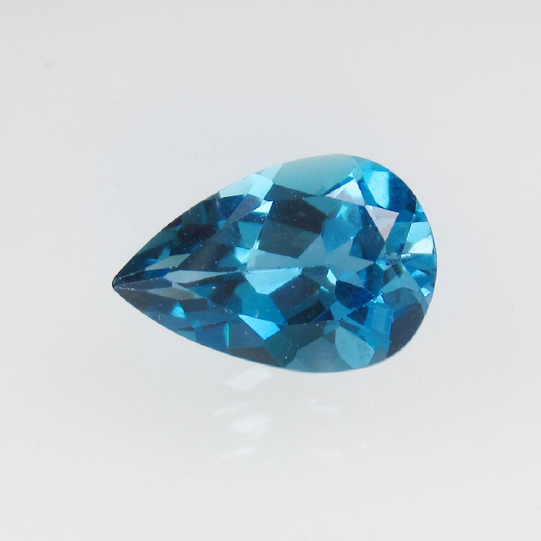 3.31 Ct Genuine Brazil Blue Topaz Pear Cut (1 of 2)