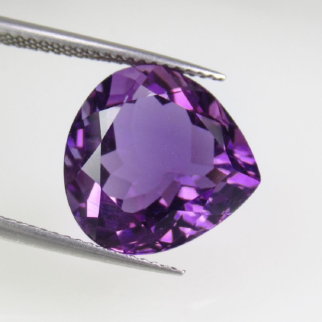 8.90 Ct Genuine Brazil Purple Amethyst 14X14 mm Heart (1 of 2)