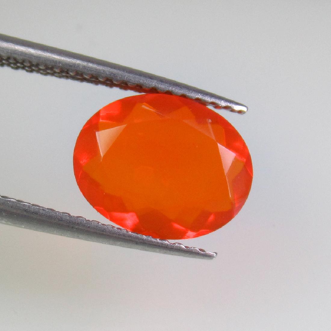 1.68 Ct Genuine Ethiopian Faceted Orange Fire Opal 10X8 (1 of 2)