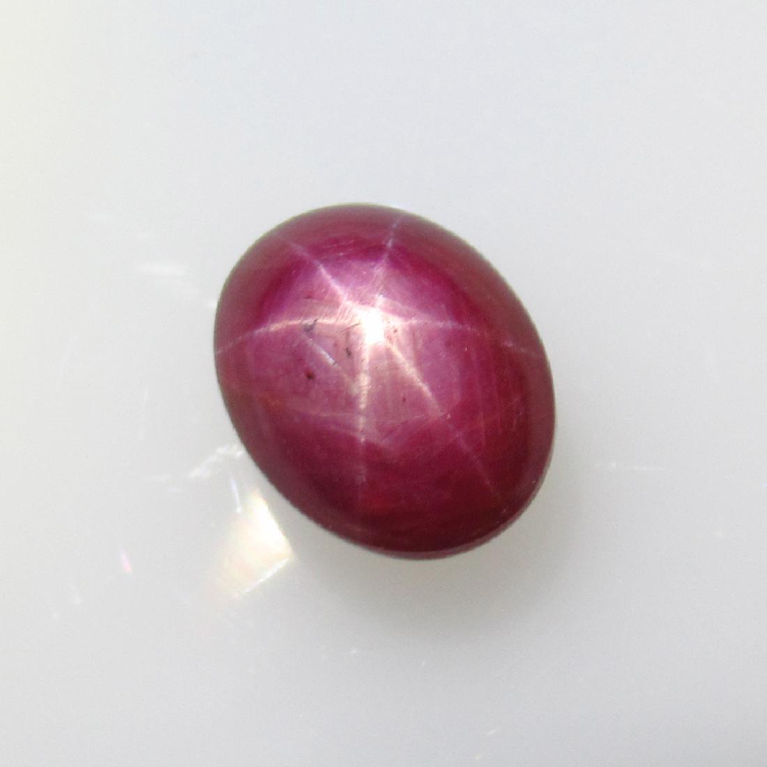 3.64 Ct Genuine Six Line Star Ruby Oval Cab (1 of 3)