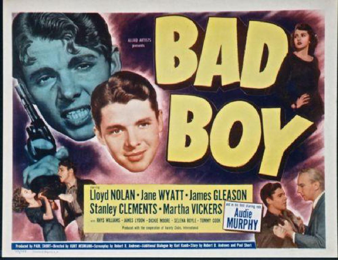 BAD BOY ’49 MINT TITLE CARD AUDIE MURPHY’S FIRST (1 of 1)