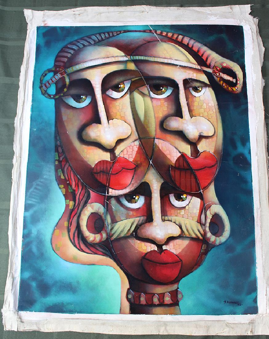 Cuban Artwork (Artist Unknown, 1953) 24? x 31? Acrylic (1 of 1)