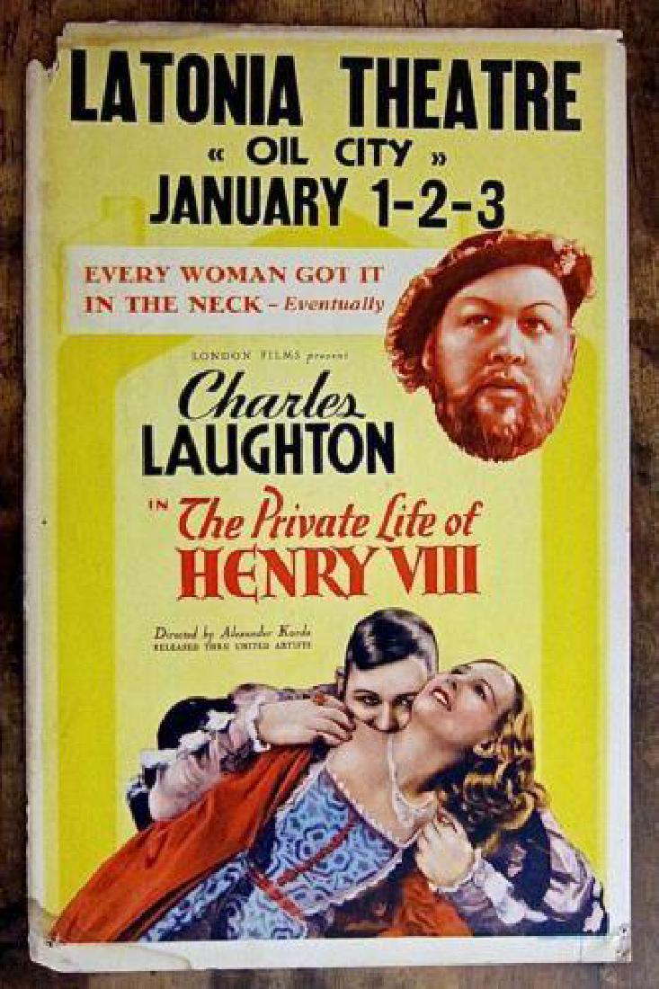 PRIVATE LIFE OF HENTRY VIII ’33 WINDOW CARD POSTER (1 of 1)