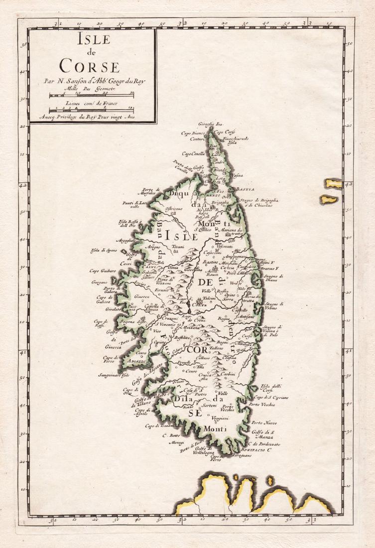 Sanson: The Island of Corsica, 1658 (1 of 1)