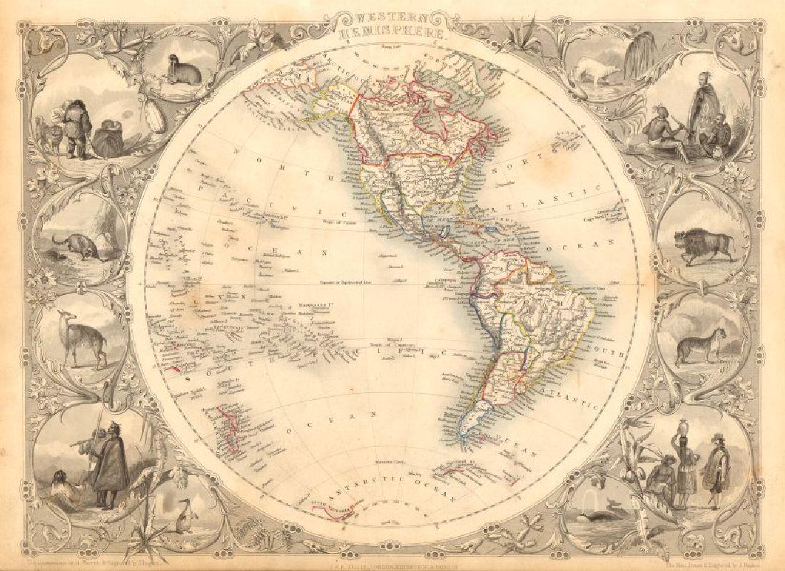 WESTERN HEMISPHERE. Shows Russian America, Gran (1 of 2)