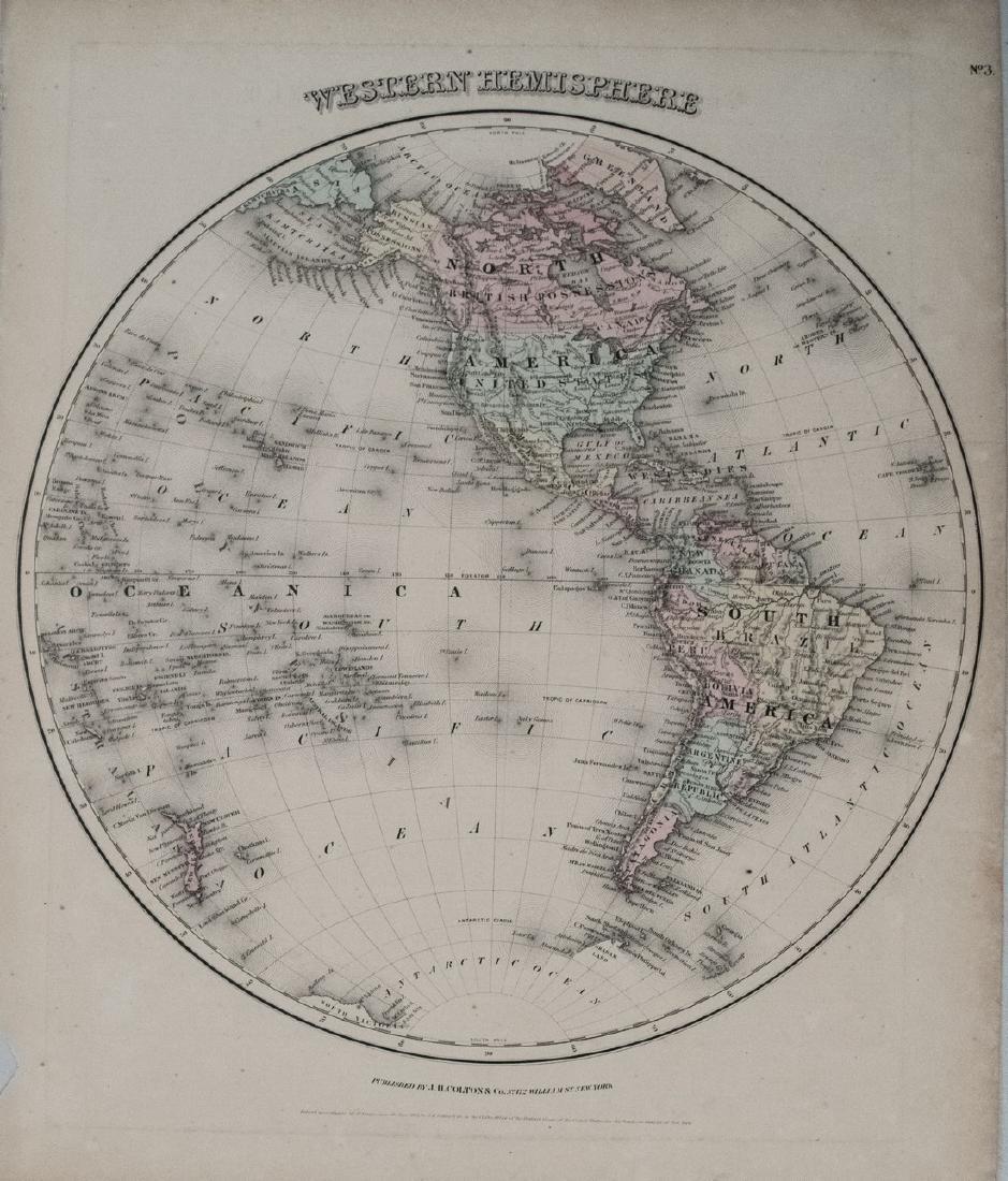 1855 Colton Map of the Western Hemisphere -- Western (1 of 1)