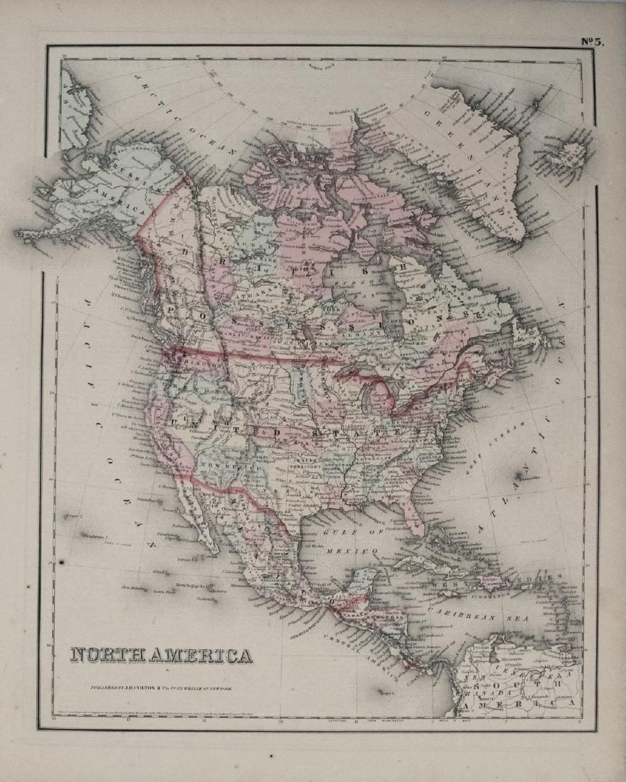 1855 Colton Map of North and Central America -- North (1 of 1)