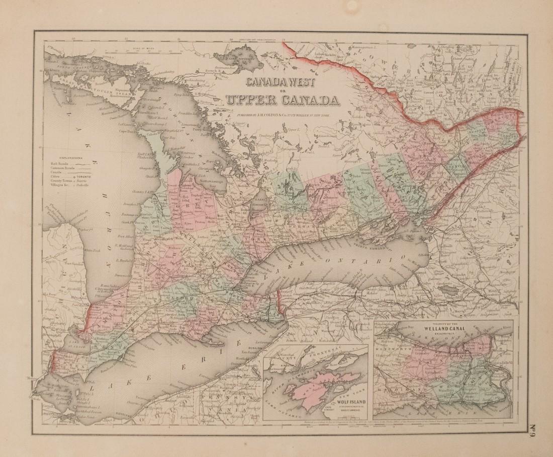 1855 Colton Map of Ontario -- Canada West or Upper (1 of 1)