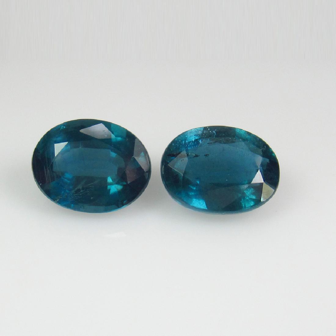 5.14 Ctw Natural Deep Green Kyanite 9X7 mm Oval Pair (1 of 2)