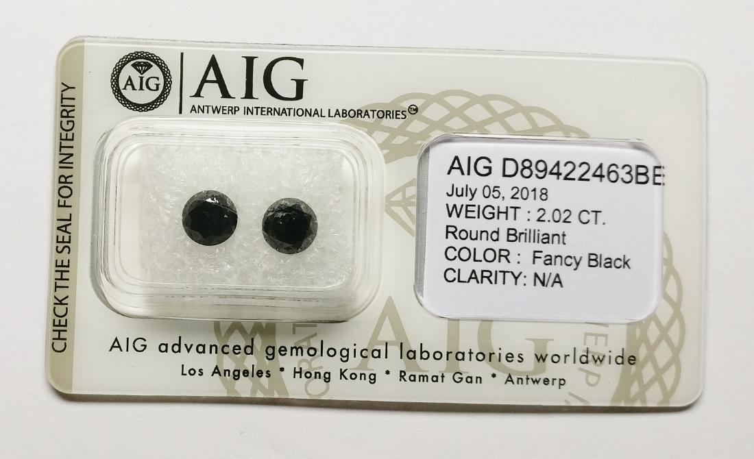 Couple of 2 Diamonds Fancy Black N/A 2.02 ct (1 of 4)