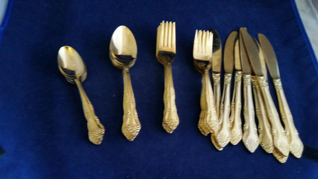 Rogers Gold Plated Stainless Flatware Set