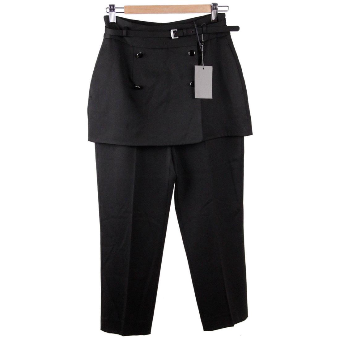 ALEXANDER McQUEEN Black Virgin Wool TROUSERS Pants w/ (1 of 6)