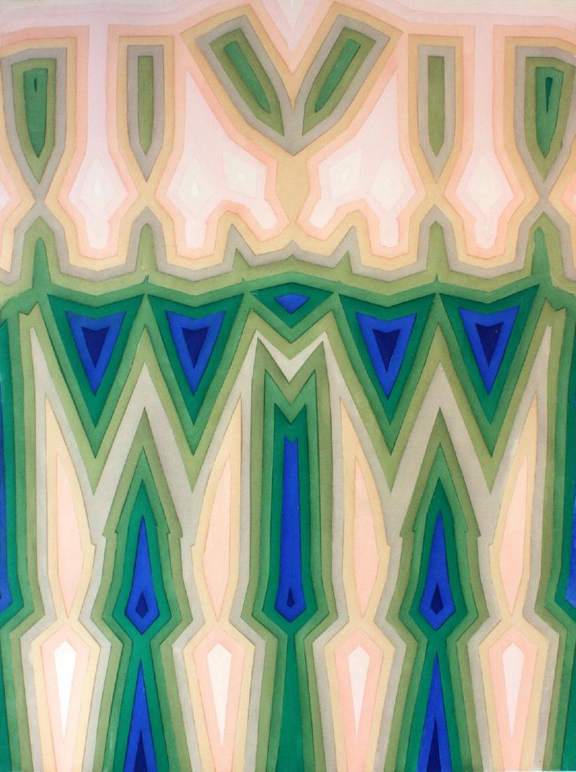 Tauba Auerbach Fold Slice Topo II: Artist: Tauba Auerbach Title: Fold Slice Topo II Medium: Aquatint etching Dimensions: 44 1/2" x 34 1/2" Description: Publisd by Paulson Bott Press in an edition of 35 signed dated and numbered recto R