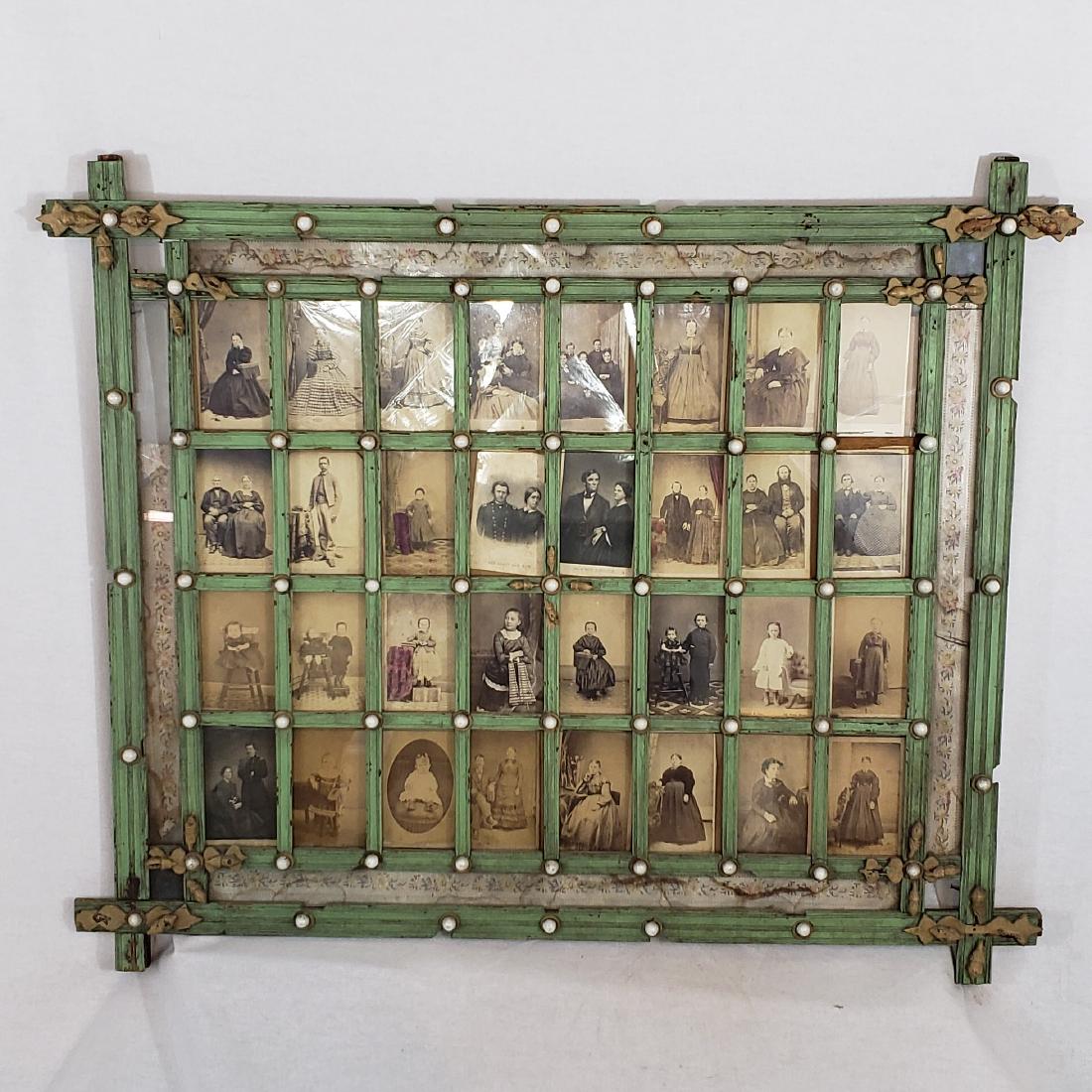 Folk art memory frame ca 1870-1880 (1 of 14)