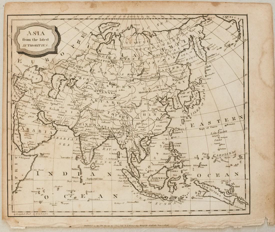 1806 Brightly & Kinnersley Map of Asia -- Asia from the (1 of 1)