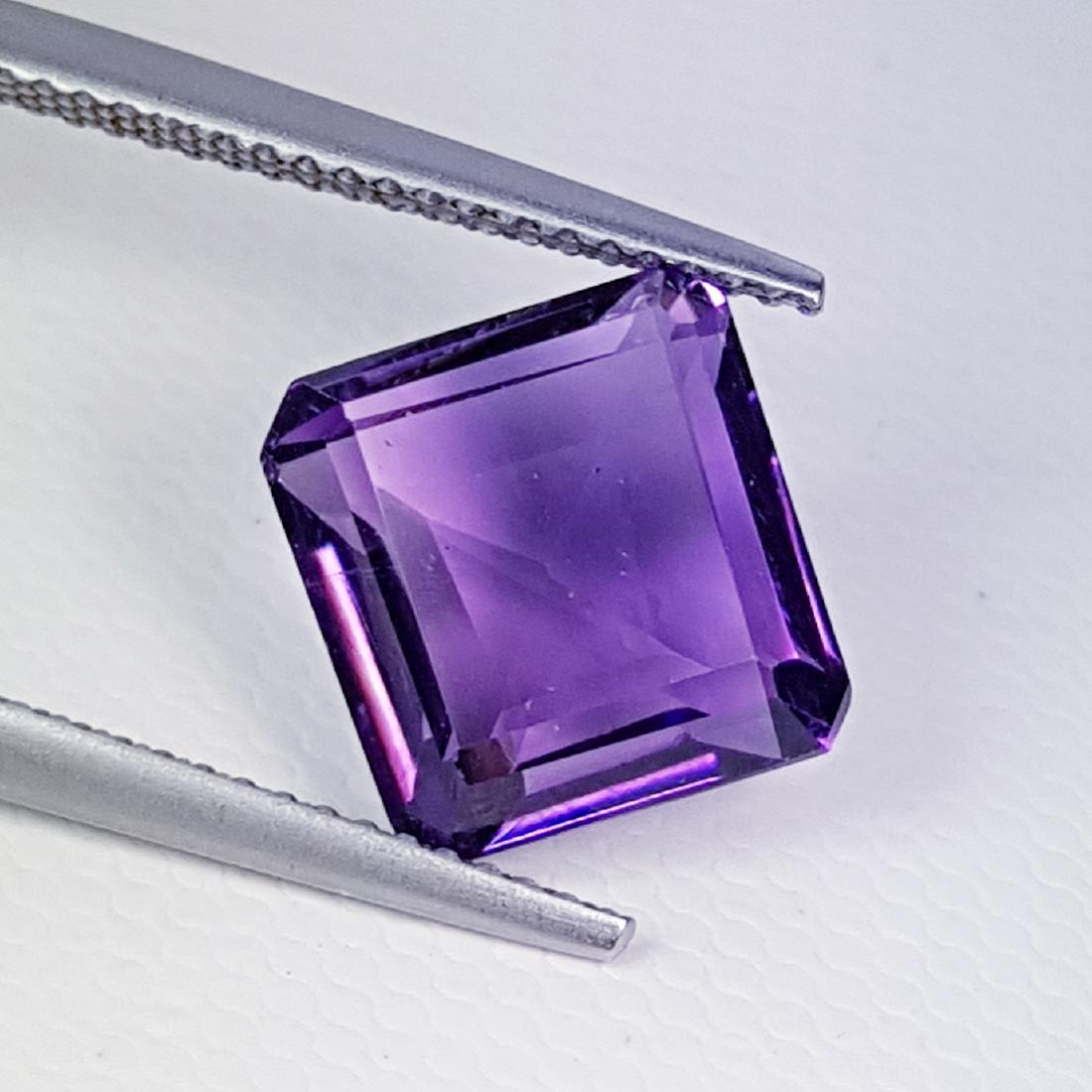 5.66 ct Amazing Gem Square Cut Natural Amethyst (1 of 4)