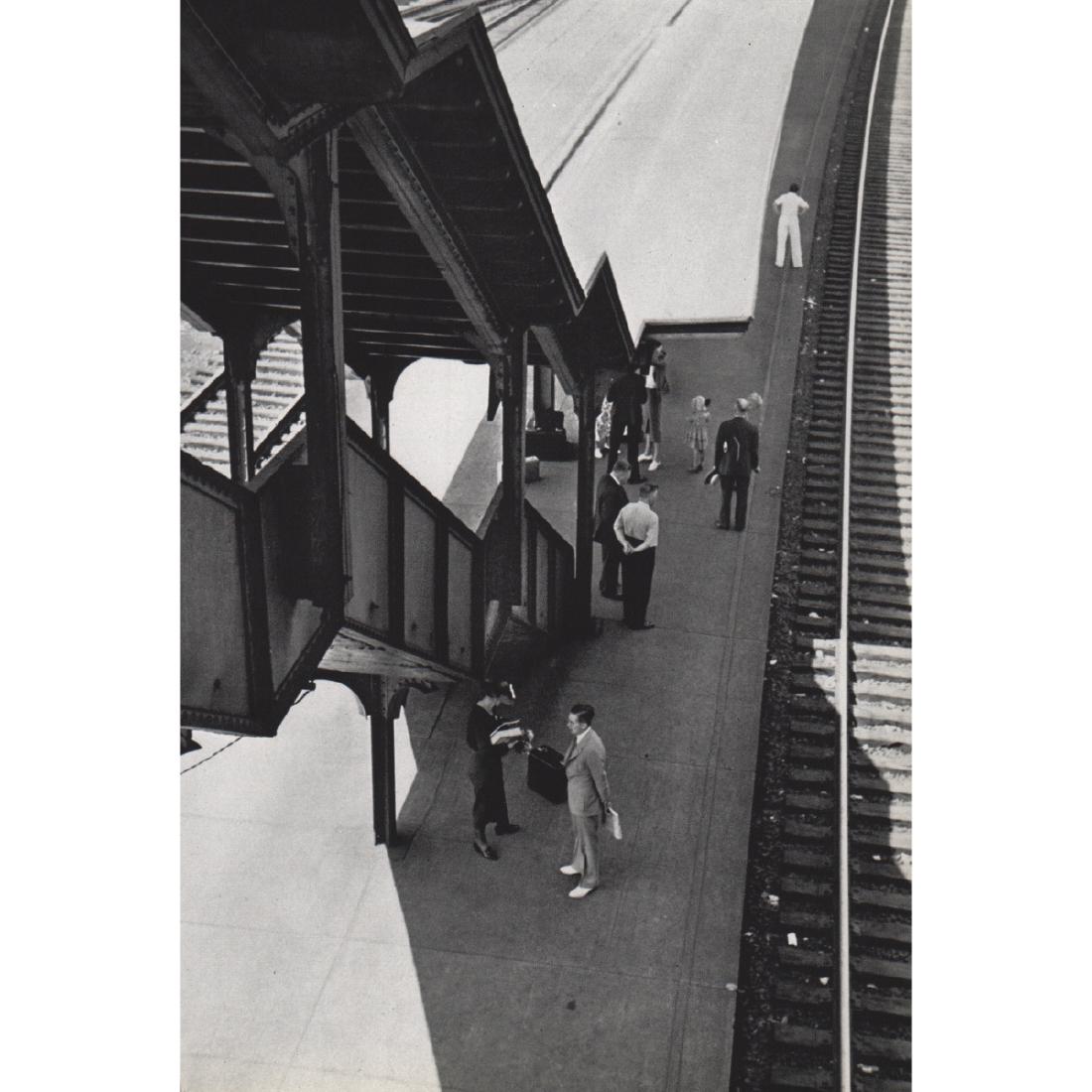 ANDRE KERTESZ - Railroad Station, 1937: Artist: ANDRE KERTESZ Print Title: Railroad Station, 1937 Medium: Sheet-Fed Gravure Printing Date: 1960's Printed in the USA Image size approx. 5.25 x 7.5 inches Andre Kertesz (1894-1985) born Kertesz