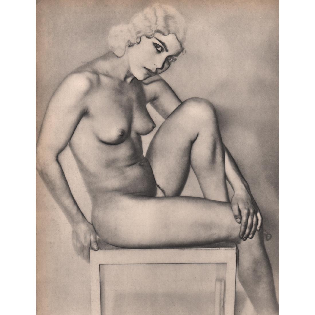 MAN RAY - Solarized Nude: Artist: MAN RAY Print Title: Solarized Nude Medium: Sheet-fed Gravure Printing Date: 1930's Printed in France Image size approx. 8.5 x 11 inches Man Ray, original name Emmanuel Radnitzky, was born on 