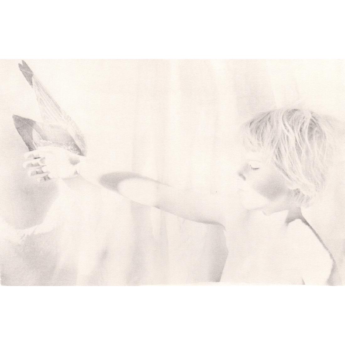 JOYCE TENNESON - Alexander with Outstretched Arm, 1979: Artist: JOYCE TENNESON Print Title: Alexander with Outstretched Arm, 1979 Medium: Photo-engraving Printing Date: 1980's Printed in the USA Image size approx. 7 x 4.5 inches Joyce Tenneson is an Americ