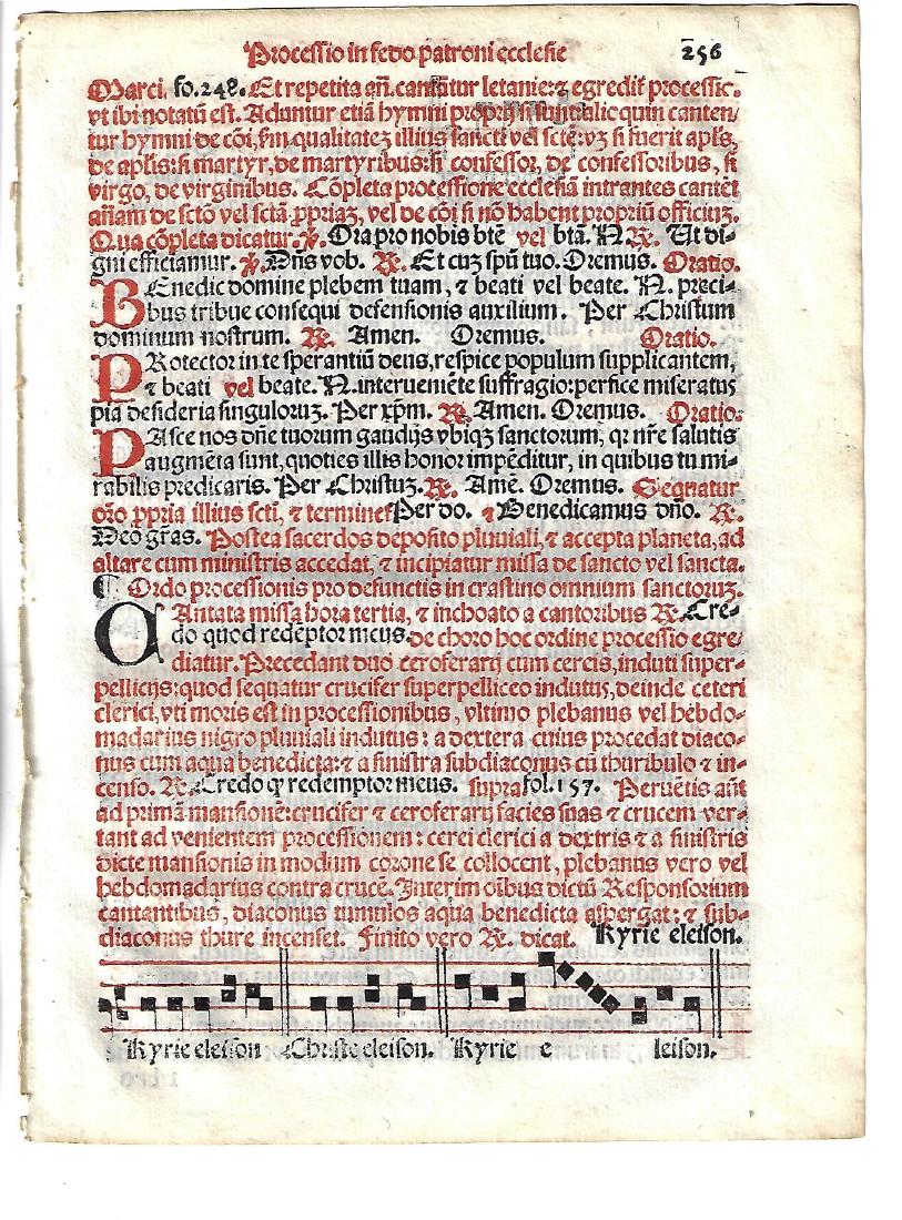 1567 Catholic Hymnal Leaf Red and Black (1 of 2)