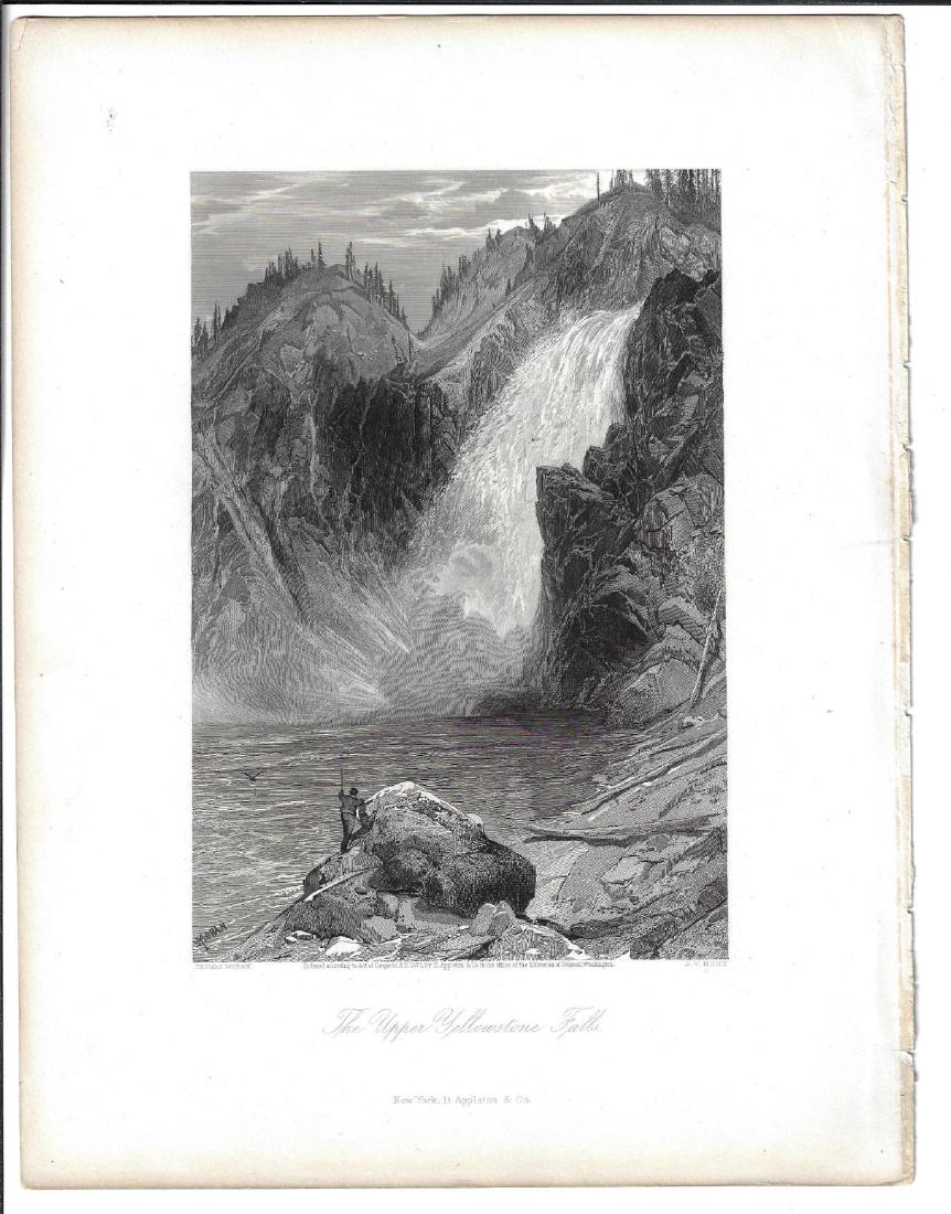 1873 Engraving Upper Yellowstone Falls (1 of 1)